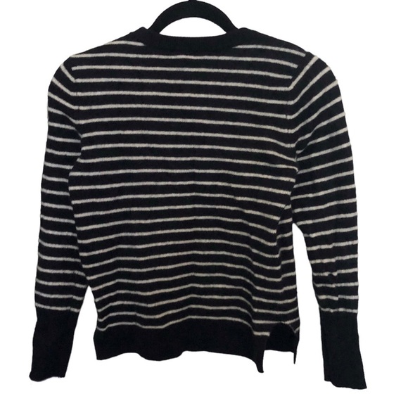 Halogen Josephine Cashmere Striped Crew Neck Long sleeve Sweater - Picture 4 of 7